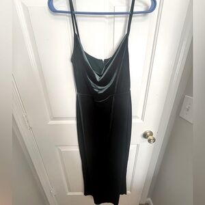 Taylor emerald green velvet dress